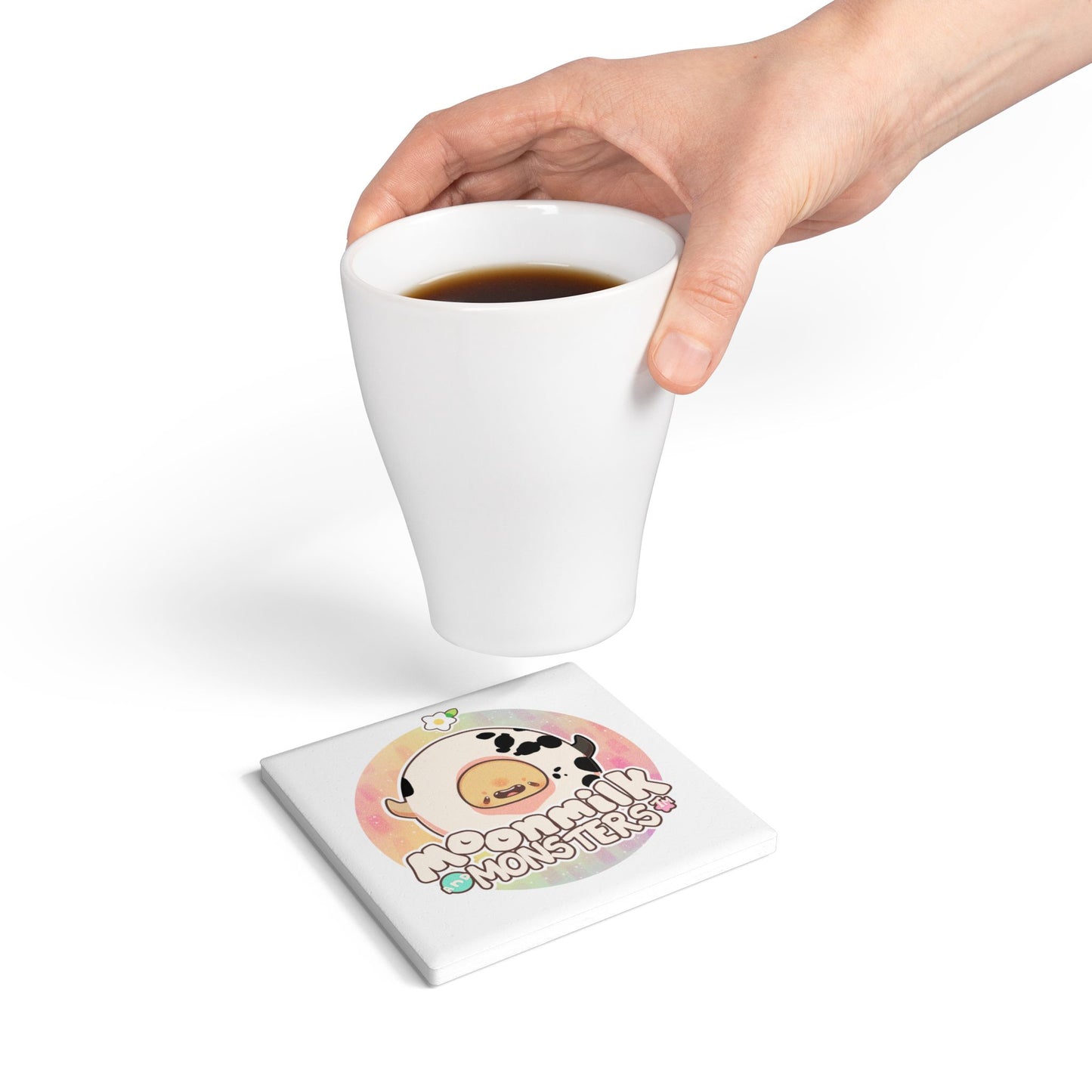 Moonmilk and Monsters Ceramic Coaster
