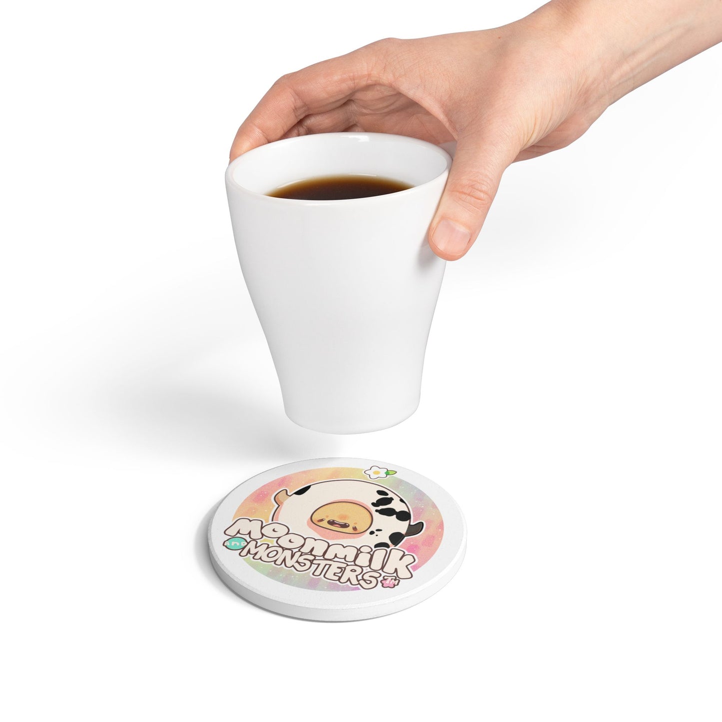 Moonmilk and Monsters Ceramic Coaster